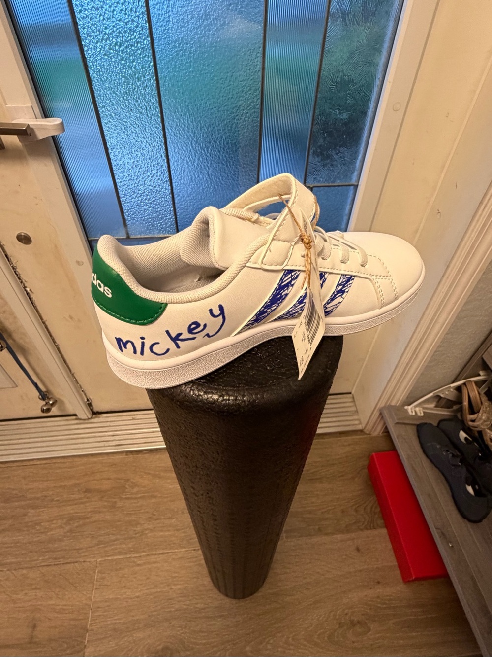 Kids White and Green adidasx Mickey